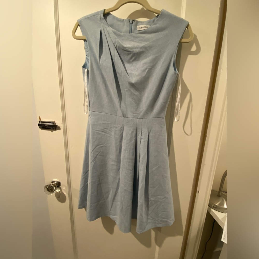 Calvin Klein Light Blue Midi Dress